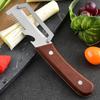 Edelstahl-Gemüseschäler mit Holzgriff 2-in-1 Obst-Kartoffelschäler