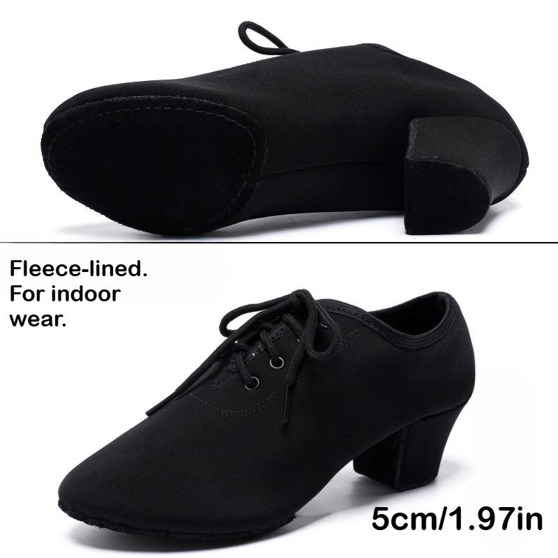 Women's Dance Shoes Black Modern Ballroom Salsa Shoes Adult Tango and Ballroom Sneakers