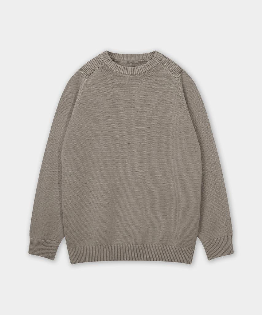 BIRBANTE Garment-Dyed Washable Round Knit - New Beige