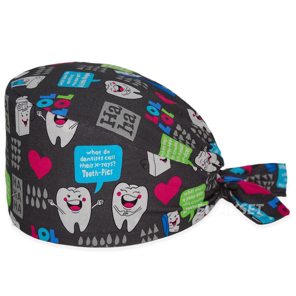 New Soft Cap Cotton Adjustable Cartoon Scrubs Hats Lab Working Surgicals Hat Pharmacy Dentist Nursing Accessories Scrub Caps