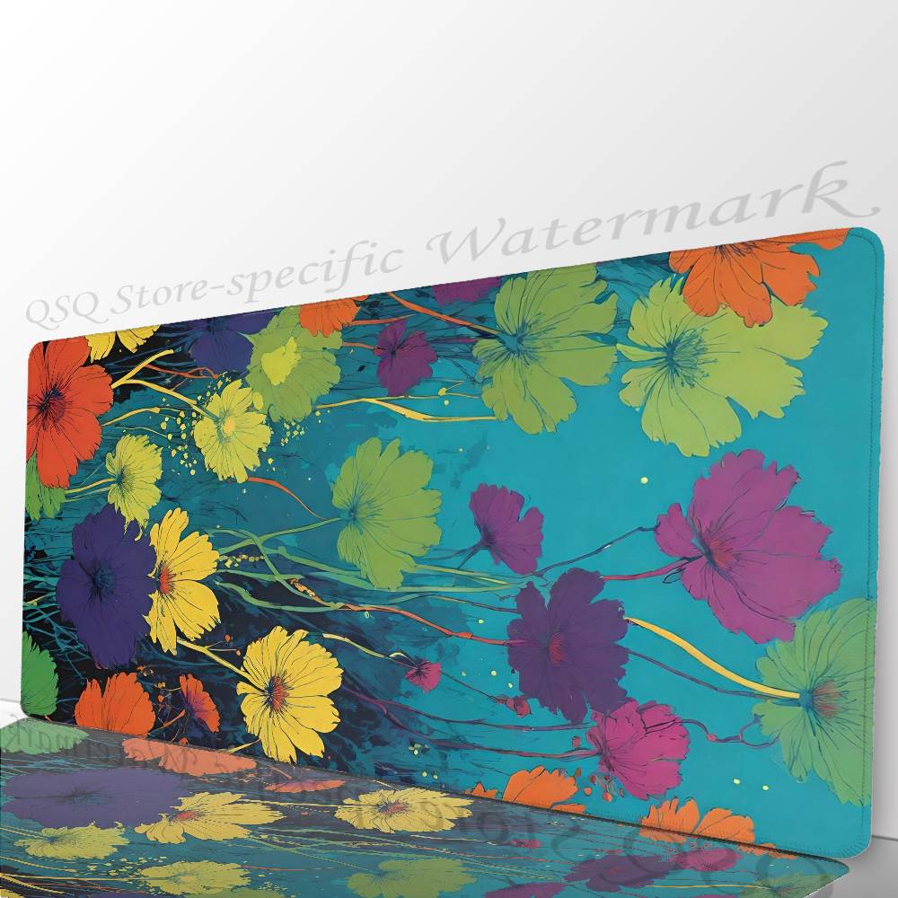 Vintage Flower Daisy Mousepad Non-slip Suitable For Office Computers Laptops E-sports Game Desk Mats XXL Keyboard