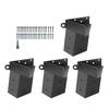 Pack of 4 Heavy Duty Metal Brackets for Outdoor Hunting Platforms and Observation Decks Featuring Angle Stability Design
