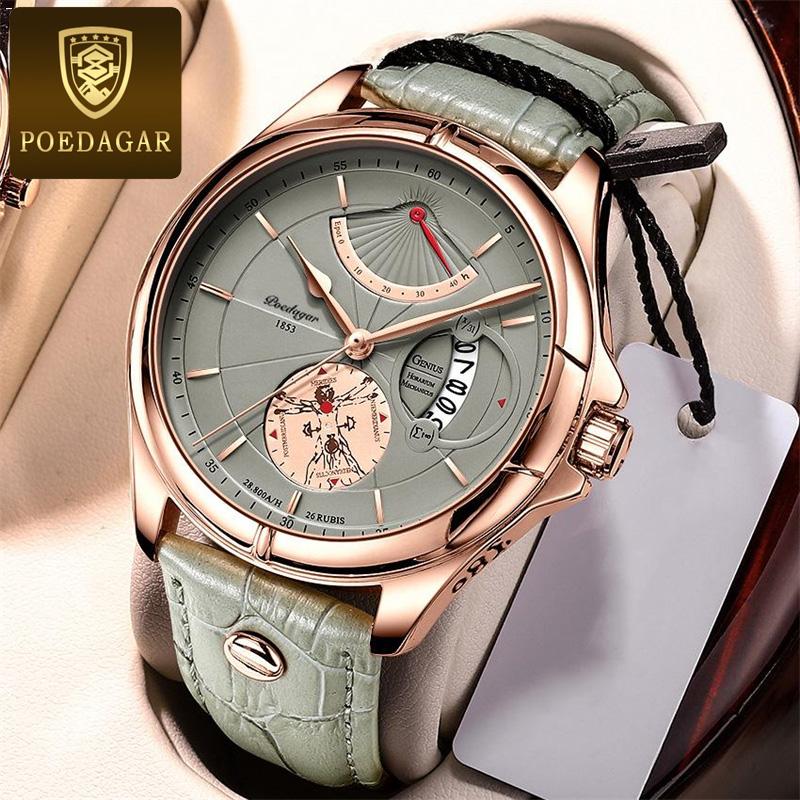 POEDAGAR Nové luxusné pánske hodinky TOP značky Pánske vodotesné biznis pánske hodinky Quartz