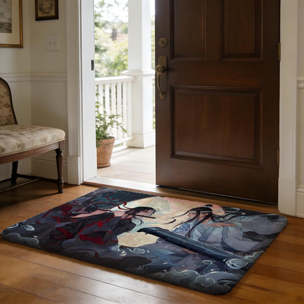 Floor Mat Soft Flannel Rug Non Slip Absorbent Mat for Bathroom Bedroom Home Decor Bee Botanical