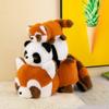 Red Panda Tummy Doll Flips and Turns To Simulate Giant Panda Doll Girl Sleeping Pillow Raccoon Plush Toy