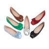 Casual Ballerina Flats for Women Comfortable Ballet Flats Closed Square Toe Non-Slip Work Dressy Shoes Women's Lightweight PU Leather Walking Shoes
