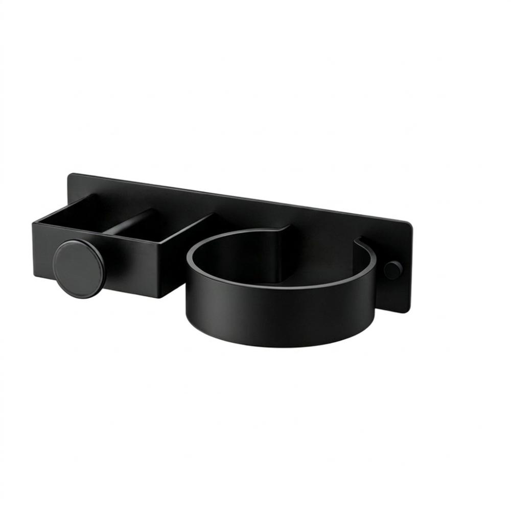 Multi-Slot Wall Mount Hair Dryer Holder Detachable Cup Plastic Curling Iron Storage Rack Waterproof Moisture Resistant