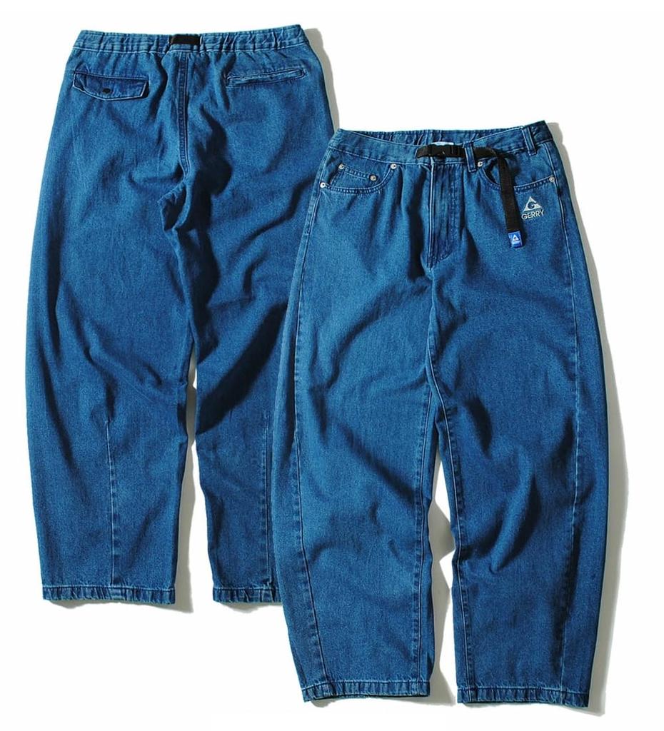Gerry Barrel Leg Climbing Curved 10oz Wide Men's Pants, Pants, (JP, Alphabet, L, Blue)