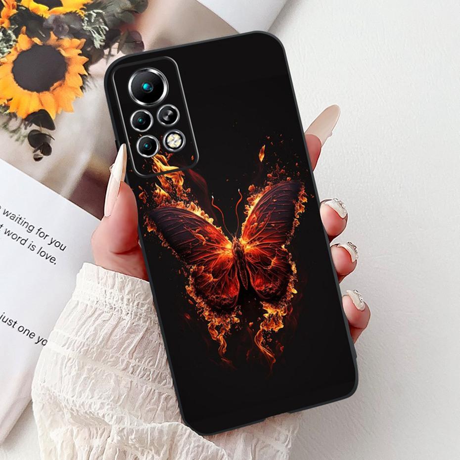 New Design Phone Case For Infinix Note 11 Pro 11S X697 X698 X663 Black Silicone Soft Back Cover For Infinix Note11 11S 11Pro