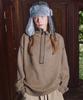 XTONZ Xtk176 Funnel Half Zip Knit (Mocha)