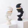 Nordic Style Home Decor Abstract Human Face Sculpture Statue Ornament Indoor Room Living Office Decoration Handicraft Gift
