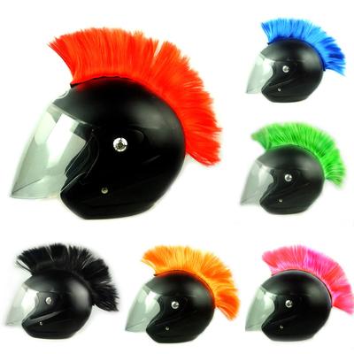 Mohawk Cuttable Helm Dekor Perücke Abnehmbare Pruiken Kleurrijke Hanekam Motocross Helle Farbe Helm Mohawk Helm Zubehör