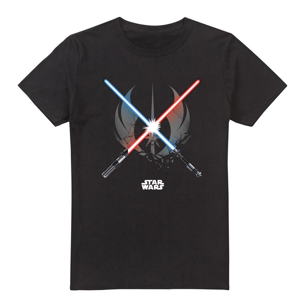 STAR WARS Mens Crossed Blades T-Shirt
