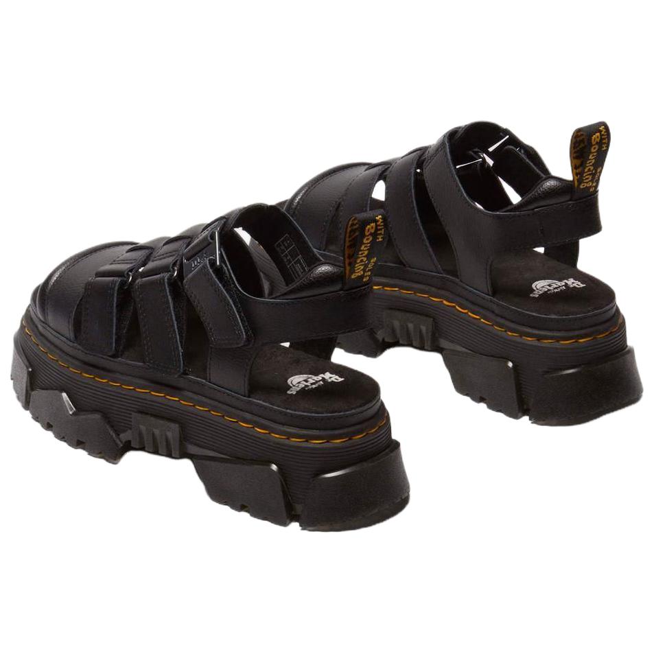 Dr. Martens Mattison 3 PU Leather Minimalist Comfortable Roman Sandals Women Sandals Black 40891001