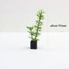 3Pcs 1:12 Dollhouse Miniature Potted Plant Multistyles Mini Green Leaves Plant Pot Bonsai Garden Home Model