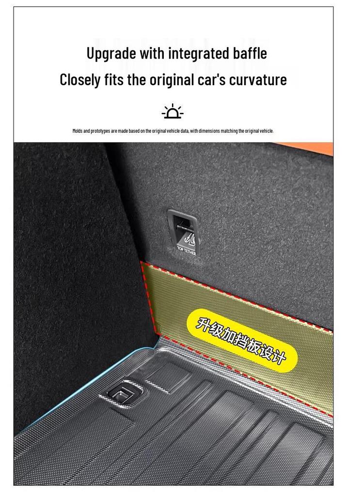 Hongjie S9T TPE Waterproof Trunk Mat - Car Interior Protection Accessory