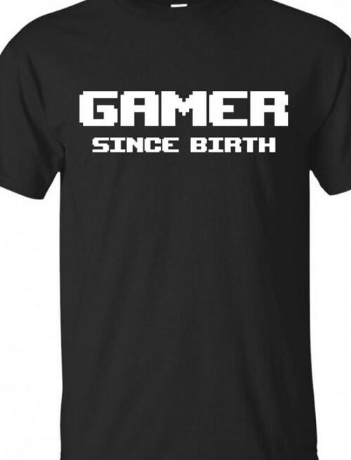 Gamer Since Birth T Shirt Tee Video Game Player Xbox Playstation