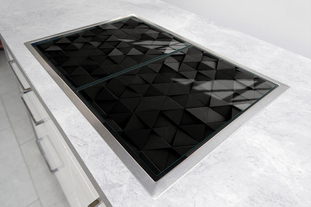 STIKLA AIZSARGPLĀKSNE VIRTUVĒI 2x35x52 MELNA
