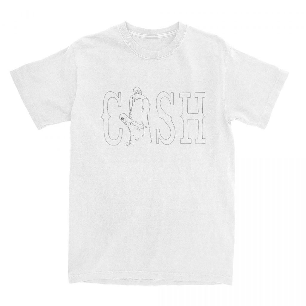 Vintage Johnny Cash Walking Outside Musician T Shirt for Men Women Cotton Tee Shirt Gift Idea Tops