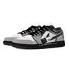 Jordan Air Jordan 1 Black Hole Product, Heart Box Abrasion Resistant Slip Resistant Low Top Vintage Basketball Shoes 553558-165(Team529--)