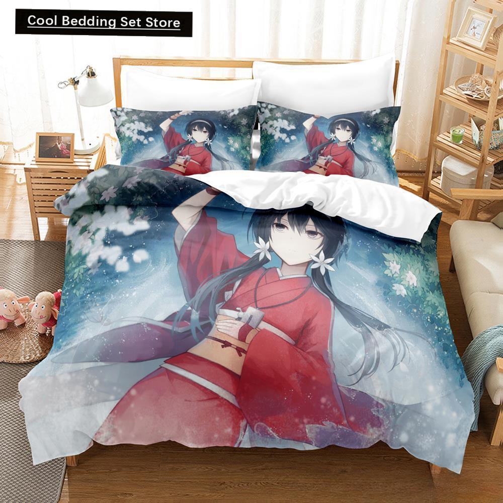 3D Print Anime Kawaii Girl Kyouka 2/3pcs Bedding Set Single Twin Full Queen King Size Bed Set Adult Kid Bedroom Duvet Cover Sets