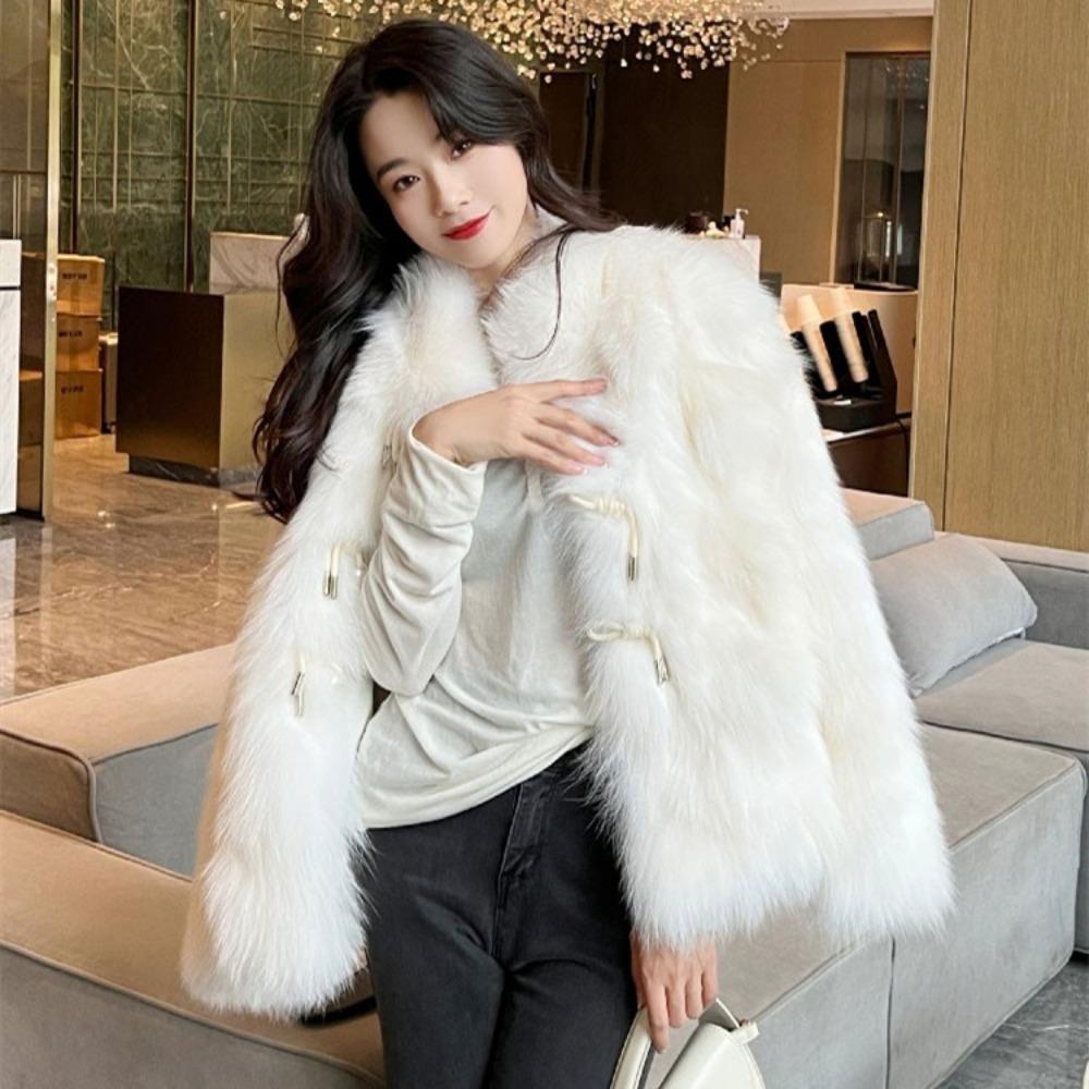 Autumn and Winter New Temperament Socialite Imitation Fox Fur Coat Women Fashionable Fluff Top