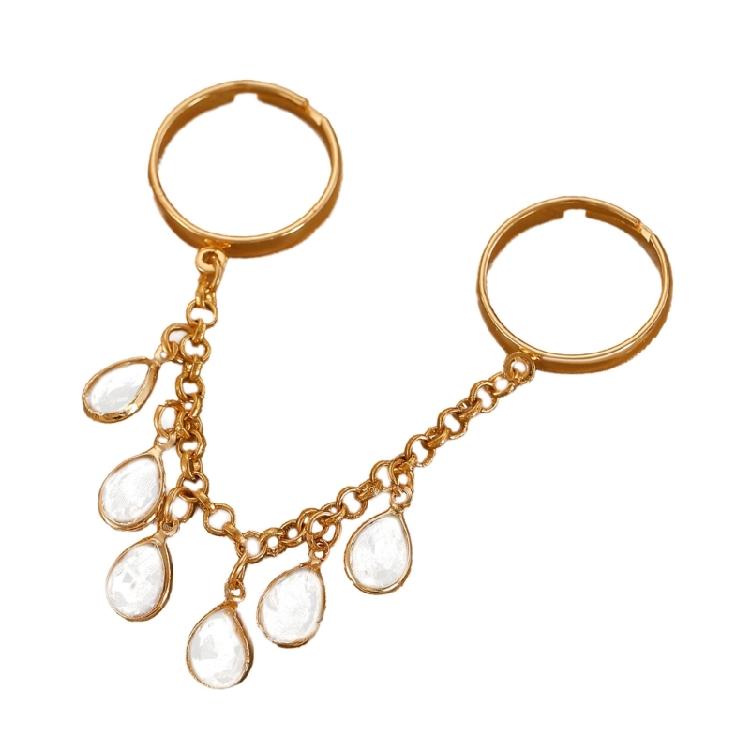 Fashionable Adjustable Rings Opening Jewelry Geometric Fringe Finger Rings Alloy Texture Suitable for Various Occasion