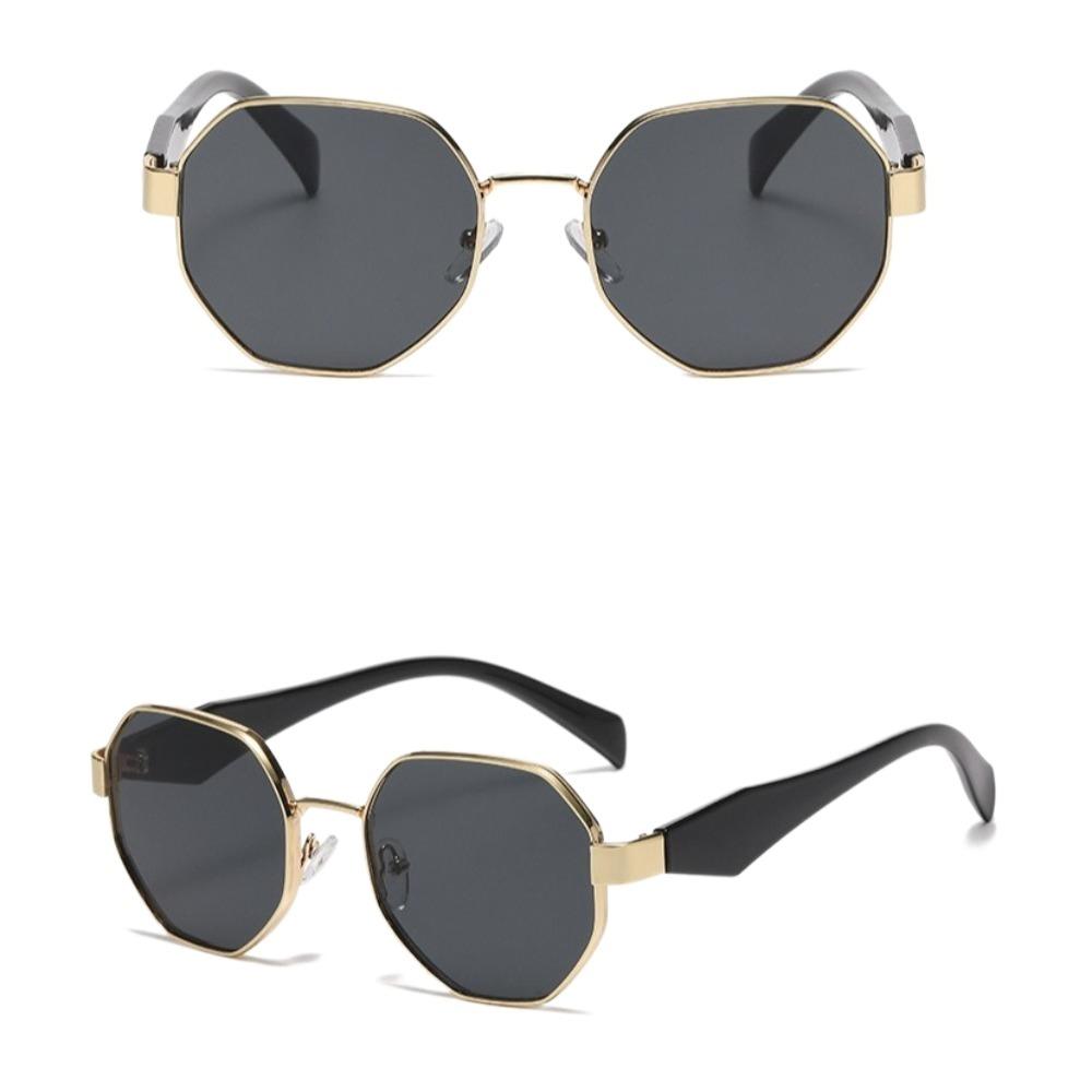 Gradient Color Polygonal Sunglasses UV400 Anti-UV Glasses Retro Women Sunglasses Business