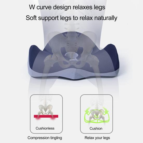 Ergonomic Buttocks Cushion Hemorrhoid Seat Pad U-shaped Tailbone Pressure Relief Memory Foam Support Soft Slow Rebound Comfortable Seating