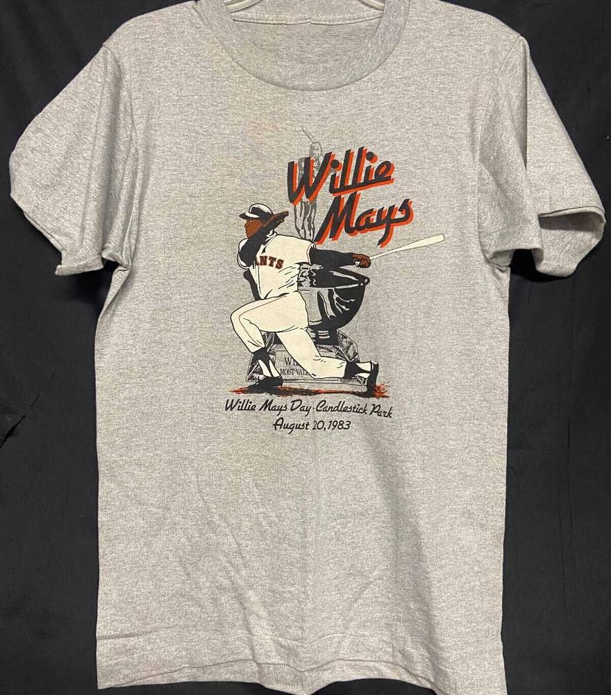 WILLIE MAYS DAY CANDLESTICK PARK 1983 Shirt Sport Gray Unisex S-5XL Unisex T-Shirt
