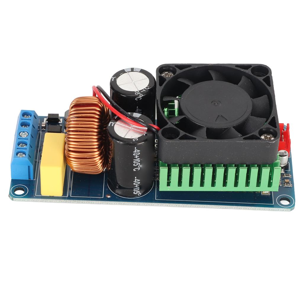 Placă amplificator de putere IRS2092S 500W Canal Mono Clasa D Amplificator de putere HiFi cu ventilator de răcire pentru sistem de sunet DIY