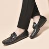 Mode Gloednieuw Mannen Comfortabele Zachte Zool Leer Bean Schoenen Modieus Buiten Ademend Ronde Neus Antislip Casual Rijschoenen