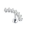 1Pc G23 Titanium Ear Tragus Cartilage Helix Daith Piercing Stud Earrings for Women Internal Thread Labret Piercing Lip Ring 16G