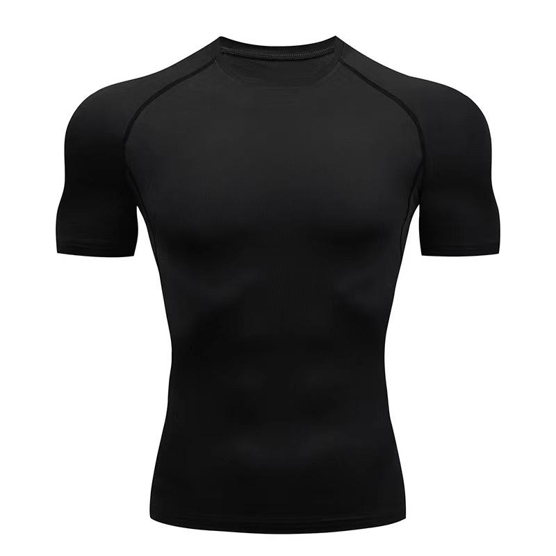 2026 Heren Compressie Shirt Training Sport Sneldrogend Ademend Zweetabsorberend Strakke Sportschool T-shirts Fitness Elasticiteit Tops T-shirt Mannelijk