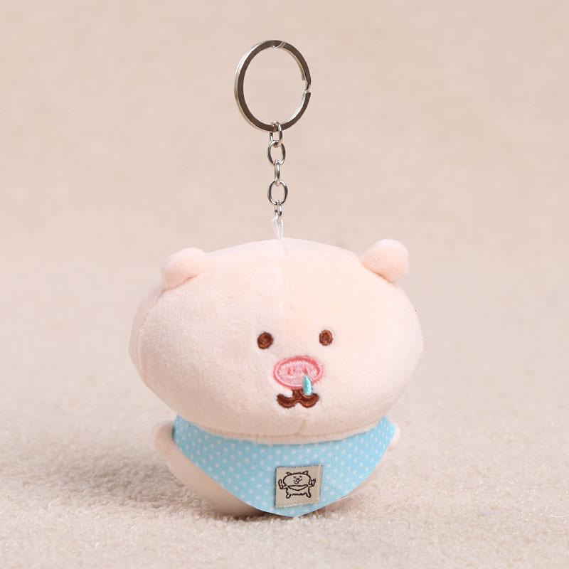 Cute Selfdeprecating Bear Plush Keychain With Soft Polyester For Girls And Boys