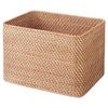 Stackable Rattan Rectangular Large 36cm W X 26cm D X 24cm H 47381313 Basket Basket, (V) Approx.