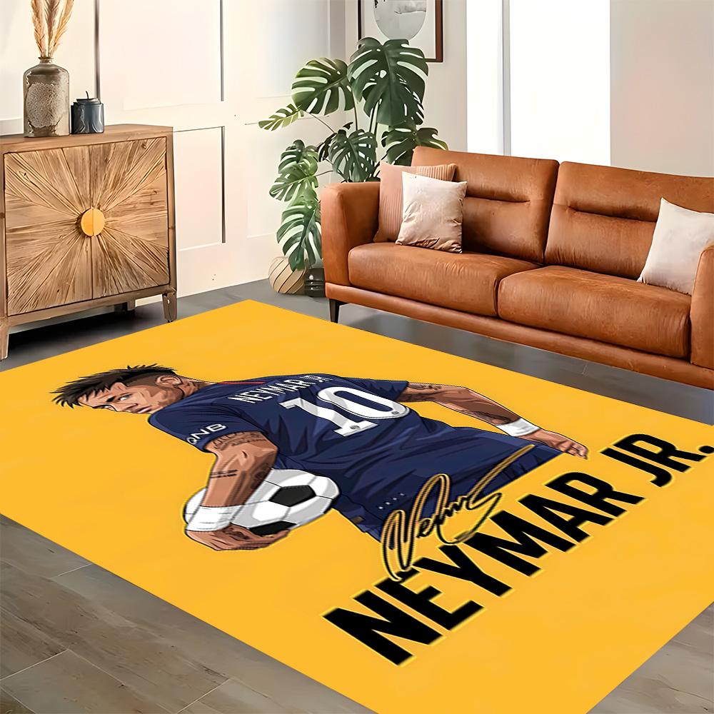 Braziliaanse Voetbalsterren vloerkleed voor woonkamers, slaapkamers, huisdecoratie en als cadeau.