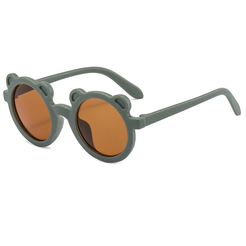 Nouvelles lunettes de soleil beiges lunettes de soleil pour enfants tendance mode lunettes ours lunettes ins pour filles