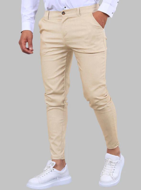 Slim-Fit-Freizeithose für Herren aus hochelastischem Baumwollmischgewebe für urbane Streetwear