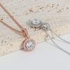 Round Diamond Pendant Necklace with Advanced Design Sense Full Diamond Sunflower Shape Necklace
