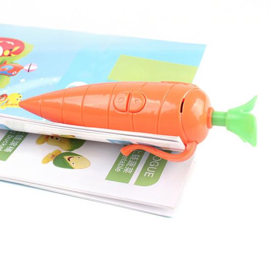 Carrot Recorder Pen Cute Ballpoint with 20s Recording Playback Function Smooth Writing Tool Student Learning Stationery