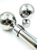 Stainless Steel Decorative Curtain Rod End Cap with Hollow Ball Design