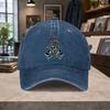 Old Lumberjack Skull Washed Baseball Cap Unisex Adjustable Vintage Hat