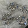 Blue Silver Alloy Hairpin Simple Girl Five-pointed Star Metal Duck Beak Clip Bangs Clip Side Clip Hairpin New Style