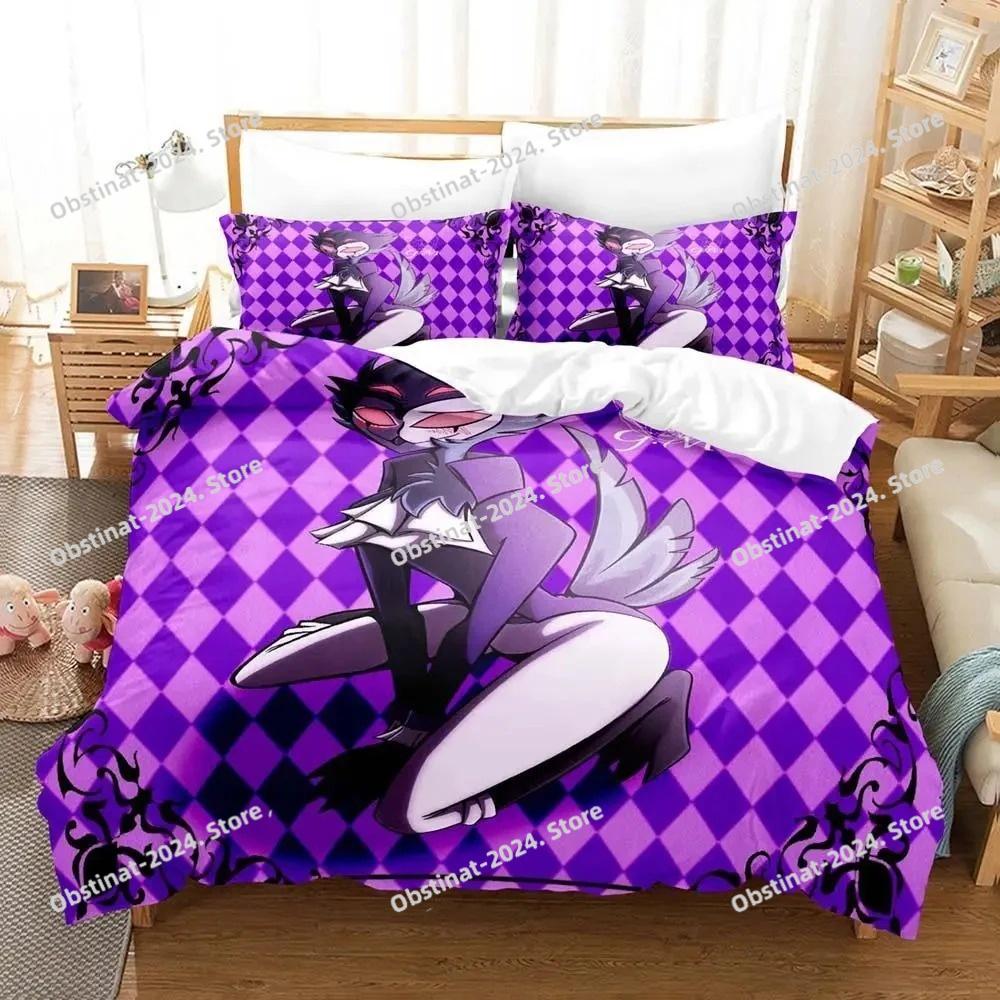 Anime Stolas Helluva Hazbin Hotels Boss Bedding Set Boys Girls Twin Queen Size Duvet Cover Pillowcase Bed Kids Adult