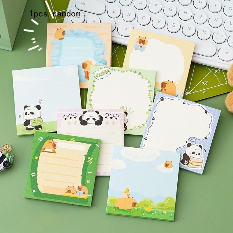 Kawai Stationery Panda Note Book Student Ins Style High End Sticky Tearable Cultural Lovely School Supplies Paper Index Sticker