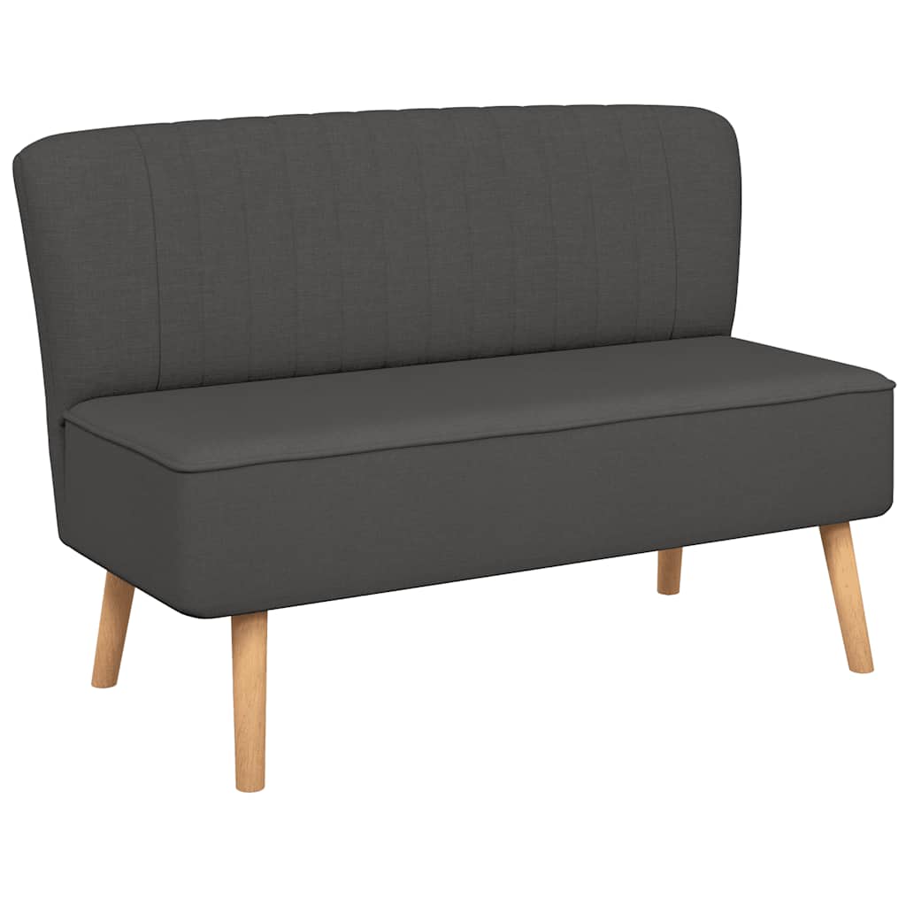 Fabric Sofa 117 X 55.5 X 77 Cm Dark Grey