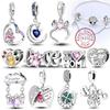 Original Kupfer Charm Perlen Liebesherz Familien Charms Anhänger Passend für Armband Charm Damen DIY Schmuck Geschenk