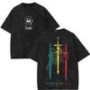 Anime Sword Art Online Tshirt Kirigaya Kazuto Printed Washed T Shirt Mens Clothing Summer High Quality Pure Cotton Tees Tops