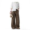 American Street Retro Solid Color Drape Trousers Men's Trendy Brand Loose Wide-leg Casual Versatile Old Money Style Trousers